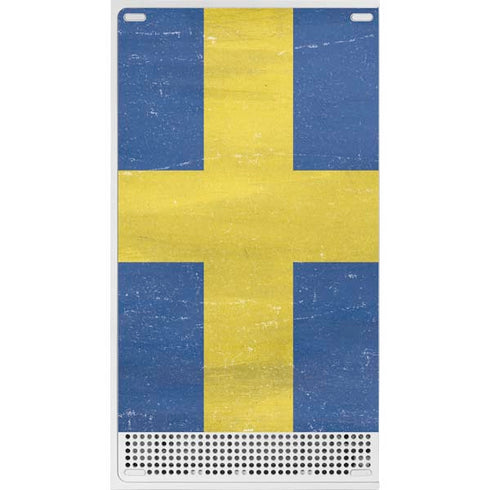 Sweden Flag Distressed Xbox Series S Skins